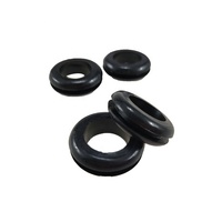 Kit d'assortiment de œillets en caoutchouc, noir, pièces