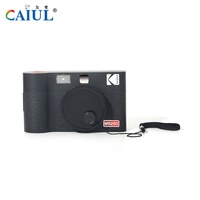 Étui en cuir professionnel antichoc, anti-poussière et anti-rayures avec cordon pour objectif d'appareil photo Caiyoule Kodak MS200/C210R