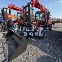 Grue télescopique robuste SylvanPower pour chariot élévateur, capacité 3, 5 et 8 tonnes, pour le déplacement de verre et de dalles de pierre