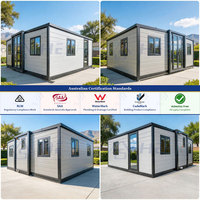 Maison pliable moderne galvanisée de 3 chambres, conforme aux normes australiennes, avec cuisine et salle de bain incluses, conteneur extensible de 40 pieds sur 20 pieds, type Granny Flat