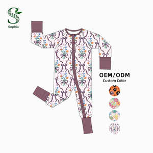 Düşük Moq Ucuz Fiyat %95 Bambu %5 Spandeks Bebek Çocuk 2 Parça Uzun Kollu Çocuk Pijama Tulumu Bebek Giysileri Takım - Product Image 2