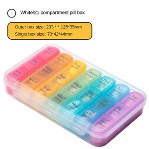 กล่องยา 7 วัน แบ่ง 3 เวลาต่อวัน กล่องยาประจำสัปดาห์ ปลอดสาร BPA พกพาสะดวก สำหรับวิตามินและอาหารเสริม รับทำโลโก้ตามสั่ง - Product Image 3