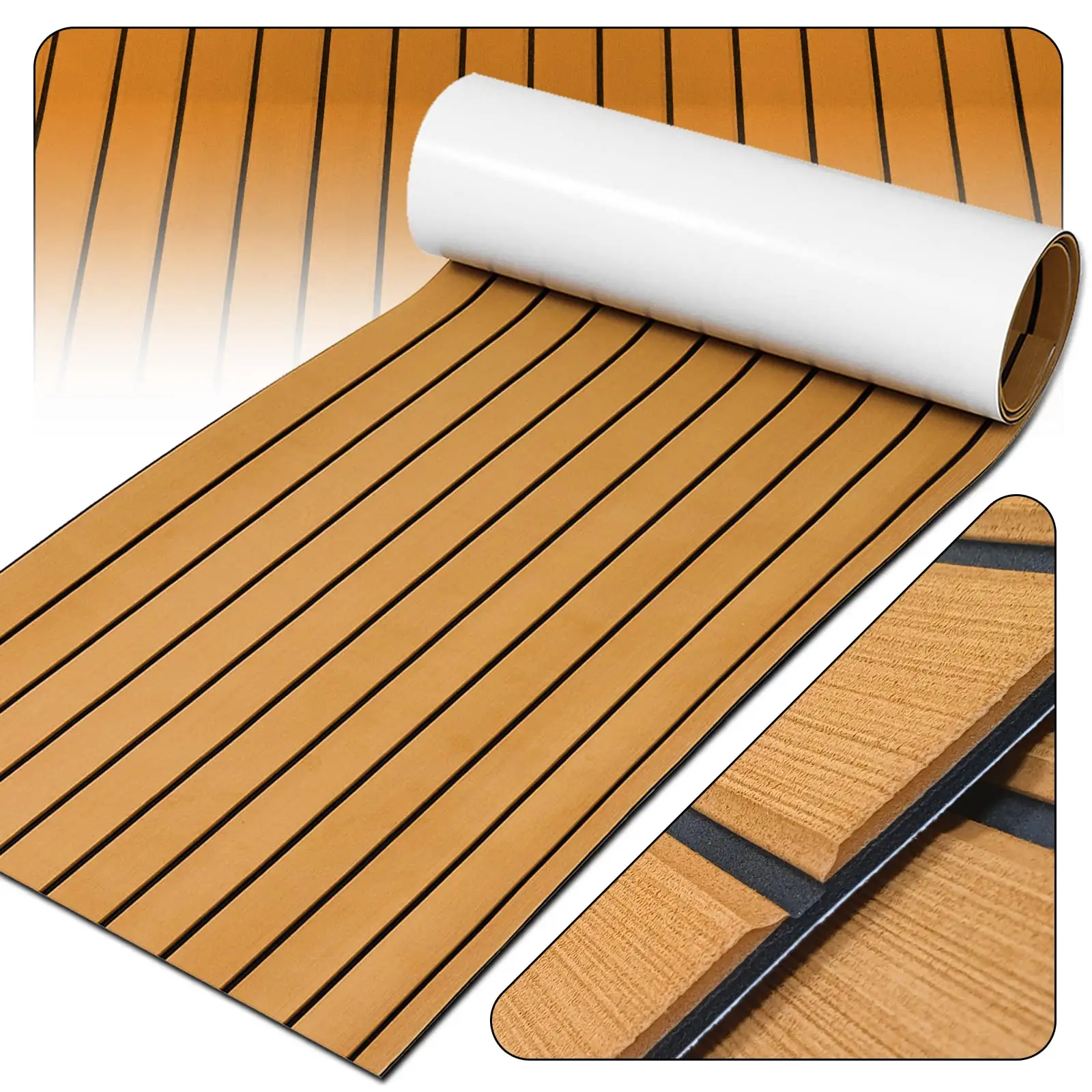 Nuovo Design Yacht EVA schiuma barca pavimento in finto Teak rivestimento antiscivolo tappetino marino