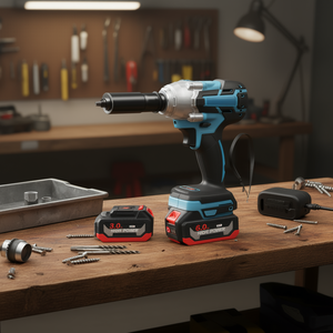 Llave de Impacto, Taladro y Destornillador Eléctrico Inalámbrico 3 en 1 de 3450 RPM con Velocidad Variable, Baterías de 6.0 Ah, 3 Vasos y 3 Puntas Incluidos - Product Image 2