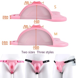 Verrou de chasteté en silicone Sissy, vulve réaliste, dispositif de retenue du pénis, anti-éjaculation, jouet de chasteté masculin, produits sexuels pour adultes, vente en gros - Product Image 1
