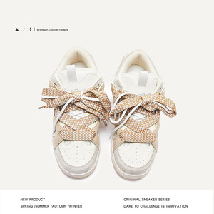 2024 nouvelle marque Logo personnalisé hommes chaussures de planche à roulettes plates haute semelle épaisse décontracté PU femmes mode rue marche sport - Product Image 4