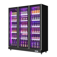 Réfrigérateur vertical à température unique refroidi par air pour le stockage de la bière et des boissons