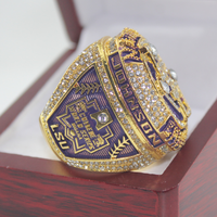Maßgefertigter 2025 Louisiana State University LSU Klassischer Meisterschaftsring Naturstein Lila Tiger Geschenk