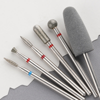 Ensemble professionnel de 6 embouts de meulage diamantés pour manucure, accessoires de nettoyage des cuticules et de polissage des ongles