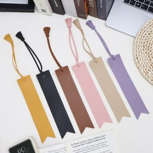 PU Leather <b>Bookmarks</b> with Rope Tassels Elegant Page Markers for Book Lovers Rope Page Markers Reading <b>Gifts</b> - Product Image 1