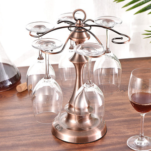 Portabicchieri da vino Vintage europeo controsoffitto capovolto portabicchieri da vino rosso per la festa del Bar di casa - Product Image 4