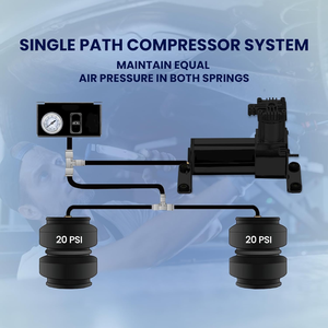 फिएट डनैटो के लिए 8 इंच बेल्ट कंप्रेसर दबाव गेज के साथ दो-तरफा एयर मैनेजमेंट एयर सस्पेंशन - Product Image 5