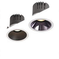Spot LED encastrable en aluminium, petit modèle, anti-éblouissement à bord étroit, 75 trous, projecteur mural à spectre complet, connecté intelligent