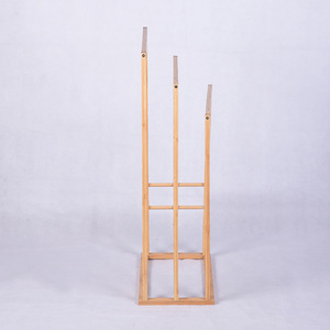 Porte-serviettes en bambou à 3 niveaux, pliable, design minimaliste, pour salle de bain et usage domestique - Product Image 3