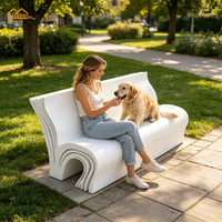 Banc en forme de livre en PRV, sculpture artistique personnalisée, sièges publics pour salle de lecture, bibliothèque, parc, centre commercial, chaises d'attente, fabricant OEM ODM