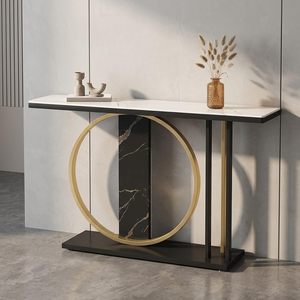 Light Luxury Foyer Tables Italian Style Wall Mounted Banner Entrance Door <b>Console</b> Table Supply Table Marble Rock Cabinet - Product Image 1