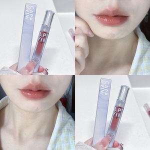 Cappuvini phụ nữ khoáng chất lỏng Son bóng sóng bóng môi men sữa trà màu gương bóng kính Son môi 5g netwt - Product Image 6