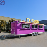 CAMPTRL Remorque alimentaire mobile en gros, chariot alimentaire personnalisé, camion de restauration rapide standard USA pour pizza et café avec cuisine complète