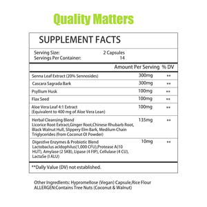 High Grade Herbal Colon Cleanse Capsules Effective Detox Vegan Capsules Promote Digestion Slim Fast Pills with Senna Leaf - Product Image 2