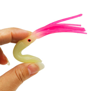 Alpha Rubber <span class=keywords><strong>Mauler</strong></span> Squids 75mm 100mm 120mm Plastique souple Thon Pêche à la traîne Squid Lure Big Game Trolling Lures and Tackle - Product Image 4