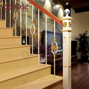 Thiết kế hiện đại ngoài trời rèn sắt lan can cầu thang mới cột và tay vịn bằng gỗ cho ứng dụng trong nhà và biệt thự - Product Image 4