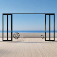 Porte coulissante extérieure en verre pour patio, en alliage d'aluminium, avec système de levage, pour balcon, modèle Meidoor Factory Project.