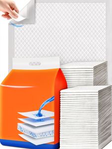 50 coussinets d'apprentissage jetables pour chiots, 28"x34", super absorbants, anti-fuites, contrôle des odeurs, avec languettes adhésives antidérapantes, séchage rapide - Product Image 1