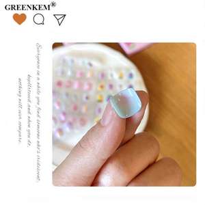 Juego de Uñas Autoadhesivas con Pulsera, Orejas de Conejo de Dibujos Animados Coloridos, Juego de Uñas para Niños, Prensa <span class=keywords><strong>en</strong></span> Uñas, 12 Unidades, Nuevo - Product Image 5