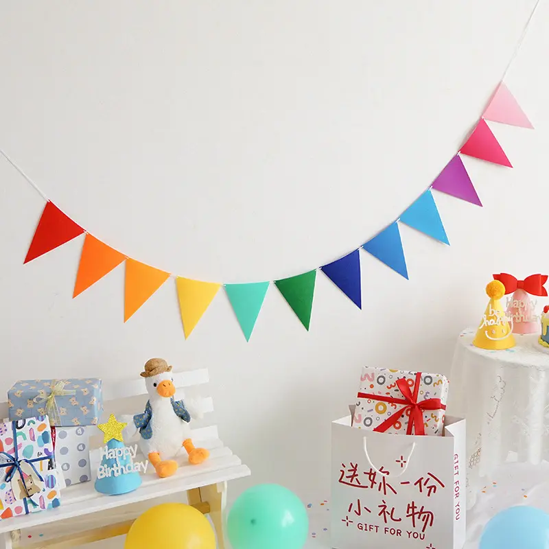 4M bunte Flaggen Wimpel Geburtstag Bunting Banner Wandbehang Hochzeit hängen Banner Party Girlande