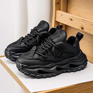 Zapatos Deportivos Retro para Caminar, Modelo 2026, Suela Gruesa, Elevada, de Cuero Genuino, Transpirables, Modernos y a la Moda para Exteriores - Product Image 3