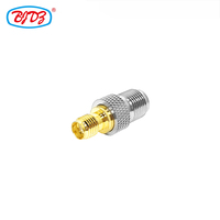 Adaptateur coaxial RF en laiton, connecteur femelle SMA vers femelle F, en stock, fourni par l'usine