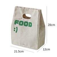 Sac isotherme fourre-tout en toile de coton, personnalisé avec logo, écologique, élégant et épaissi, idéal pour le transport alimentaire en gros.