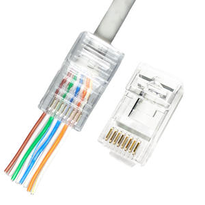 Câble <span class=keywords><strong>Ethernet</strong></span> avec prise <span class=keywords><strong>RJ45</strong></span>, connecteur à <span class=keywords><strong>pince</strong></span> à 6 broches, coque PC directement à travers le connecteur <span class=keywords><strong>RJ45</strong></span> - Product Image 2
