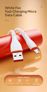 Hotriple A21M Bi-Color <span class=keywords><strong>TPE</strong></span> 1M 3A Câble de données USB à charge rapide Compatible <span class=keywords><strong>Android</strong></span> V8 Les téléphones intelligents utilisent une conception <span class=keywords><strong>populaire</strong></span> - Product Image 4