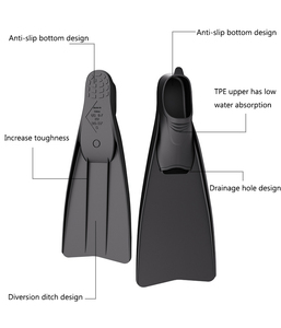 Palmes de plongée en gros pour adultes avec poche pour le pied au design confortable - Product Image 6