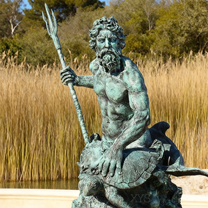 Statue de dieu de la mer classique en bronze moulé sur mesure grandeur nature pour la sculpture d'art moderne en plein air - Product Image 6