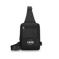 Sac de poitrine tactique multifonctionnel décontracté pour homme, en tissu Oxford imperméable, avec fermeture éclair et logo personnalisé
