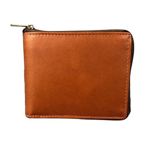 Portefeuille en cuir véritable écologique RFID pour homme, porte-cartes de crédit court, fermeture ouverte, pince à billets personnalisable, porte-cartes élégant - Product Image 1