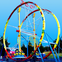 Manège Ferris Ring pour les amateurs d'adrénaline, choix d'aventure ultime pour les jeunes adultes, attraction équipée de lumières LED pour parc d'attractions