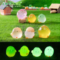 Weij Resin Hiasan Taman DIY Bentuk Ayam Buah Jeruk Bercahaya Lucu Dilukis Tangan Seperti Asli, Aksesoris Dekorasi Meja Mini