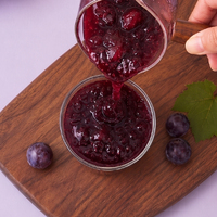 Druivenjam Puree Concord Druivenvrucht voor Sprankelende Soda Mocktail Cocktail Mixer Sapbar Groothandel Bulk OEM Halal