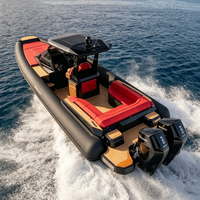 Bateaux semi-rigides gonflables en aluminium Yoolwin de 9,9 m, haute performance, puissants, pour la pêche en haute mer (CE)