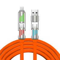 Type c à c 4 en 1 câble charge rapide usb type c prise mâle caoutchouc de silicone haute qualité durable 1m 1.5m 2m câble en gros 240W