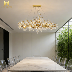 Lampadario a Sospensione LED Post-Moderno Creativo in Rame Massiccio, Design a Rami Lunghi, Stile Nordico Minimalista di Alta Gamma - Product Image 6