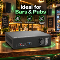 DQINFOS DQ-DAN-B60L 2x30W 4/8 Speaker Subwoofer Mini Persegi Metal Dante Stereo Analog RCA Kontrol Aplikasi Dsp/Poe Garansi 3 Tahun