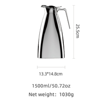 Pot teh kopi vakum, Stainless Steel, tahan panas, isolasi termal, dinding ganda, teko teh vakum