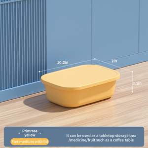 Hộ gia đình đơn giản dễ thương Stackable lưu trữ đồ lót màu hộp nhựa với nắp - Product Image 4