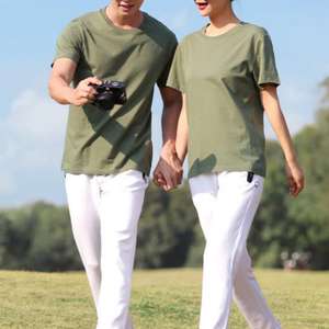 210g algodón peinado hombres deportes de gran tamaño impreso Color gráfico camisetas mujeres hombres ropa camiseta en blanco con logotipo personalizado - Product Image 1