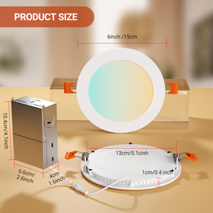 Daybetter 6-inch 24PACK RGB 120V 13W WiFi Smart LED Recessed <b>Downlight</b> DIY for Residential & Commercial Indoor Ceiling Light - Product Image 4