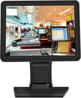 Nouvel écran LCD tactile de bureau de 15 pouces 4:3 avec base pliable, interface VGA pour système de point de vente en supermarché et usage professionnel